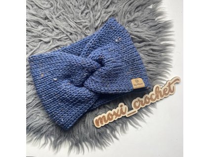 tweed čelenka tmave modrá