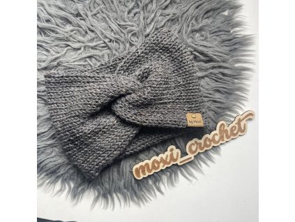 tweed čelenka tmavě šedá