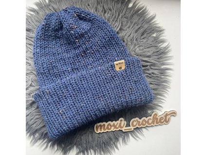 Tweed čepice tmavě modrá