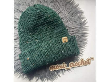 tweed čepice zelená