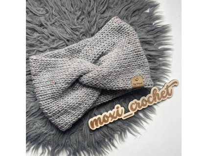 tweed čelenka svetle šedá