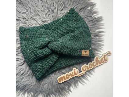 tweed čelenka zelená