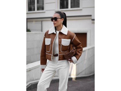Kožená bunda Cozy Chic