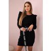 cze pm Damske saty s volanky a paskem cerny 32794 2