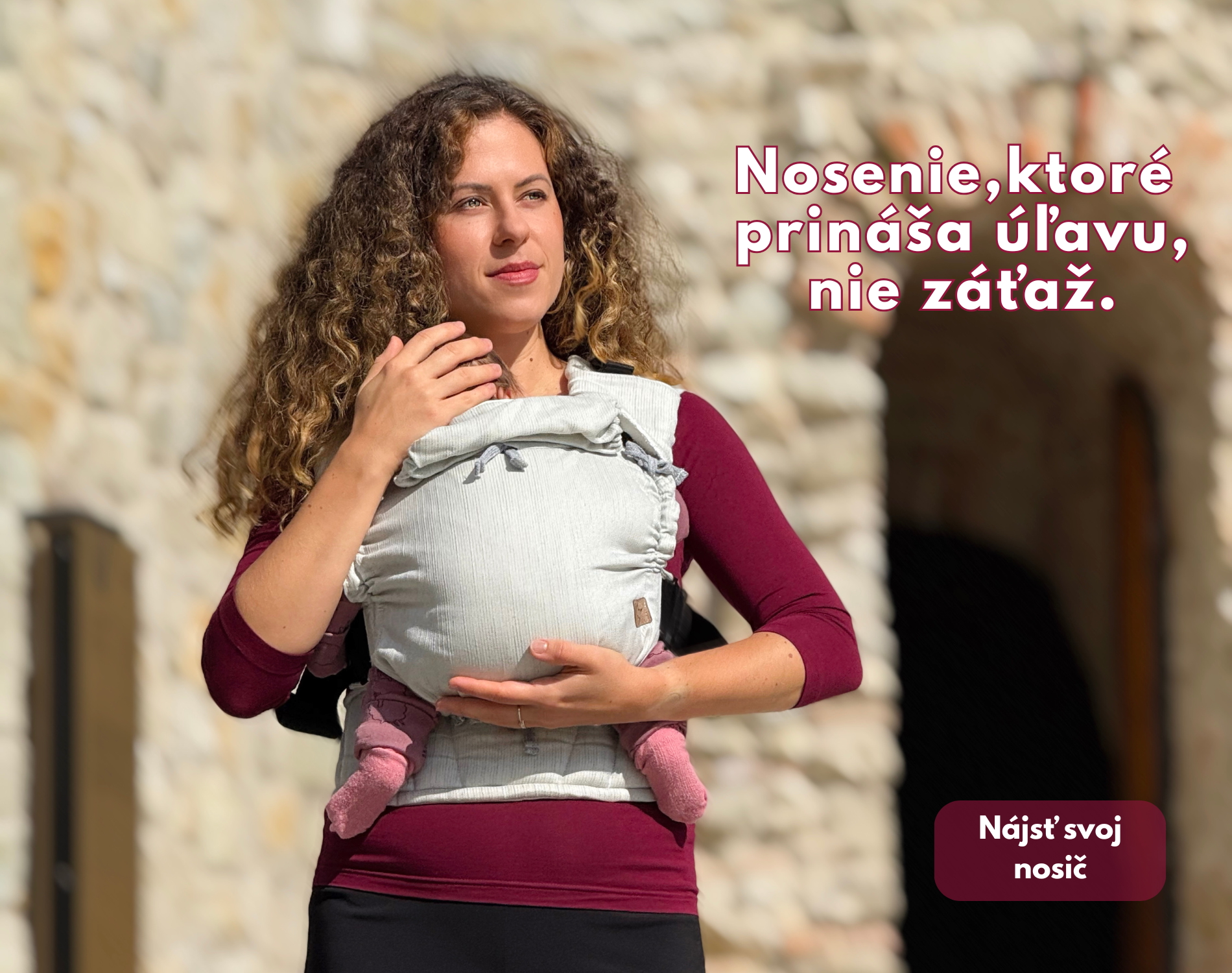 Nosenie dieťaťa v ergonomickom nosiči v bežnom živote