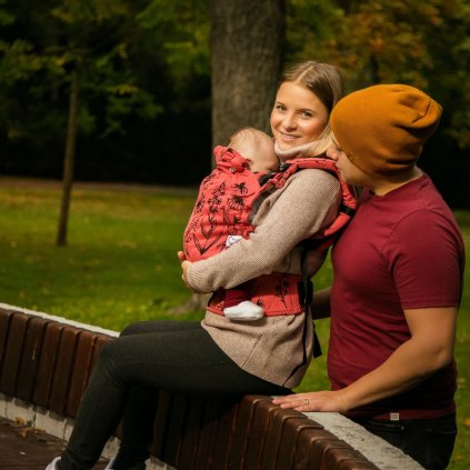 nosič MOYO UNI Poľana Coral s dieťaťom