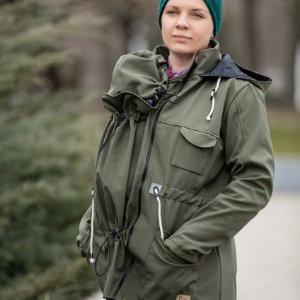 Dámská softshellová nosící bunda Khaki