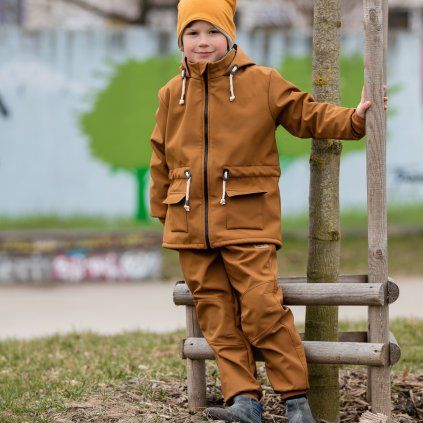 Softshellová souprava MOYO v okrové barvě Ocher