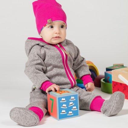 hrejivý fleecový overal pre deti z mäkkej svetroviny