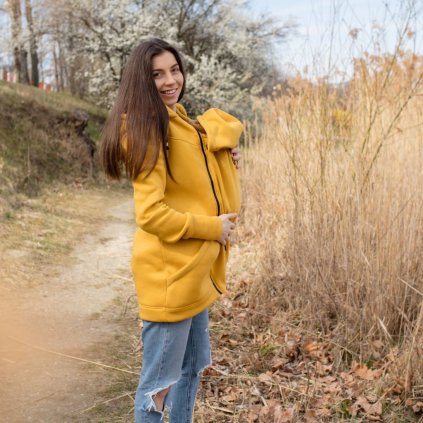 Basic nosící mikina MOYO Mango – zářivě žlutý odstín