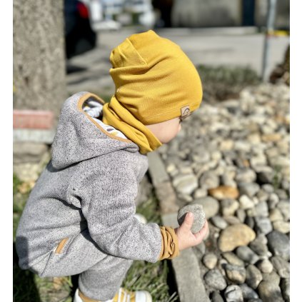 Merino čepice a nákrčník pro děti – set MOYO