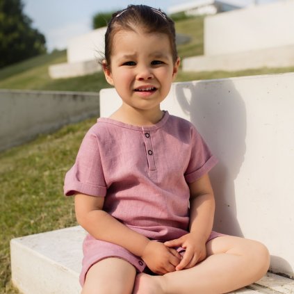 detský ľanový letný overal Moyo