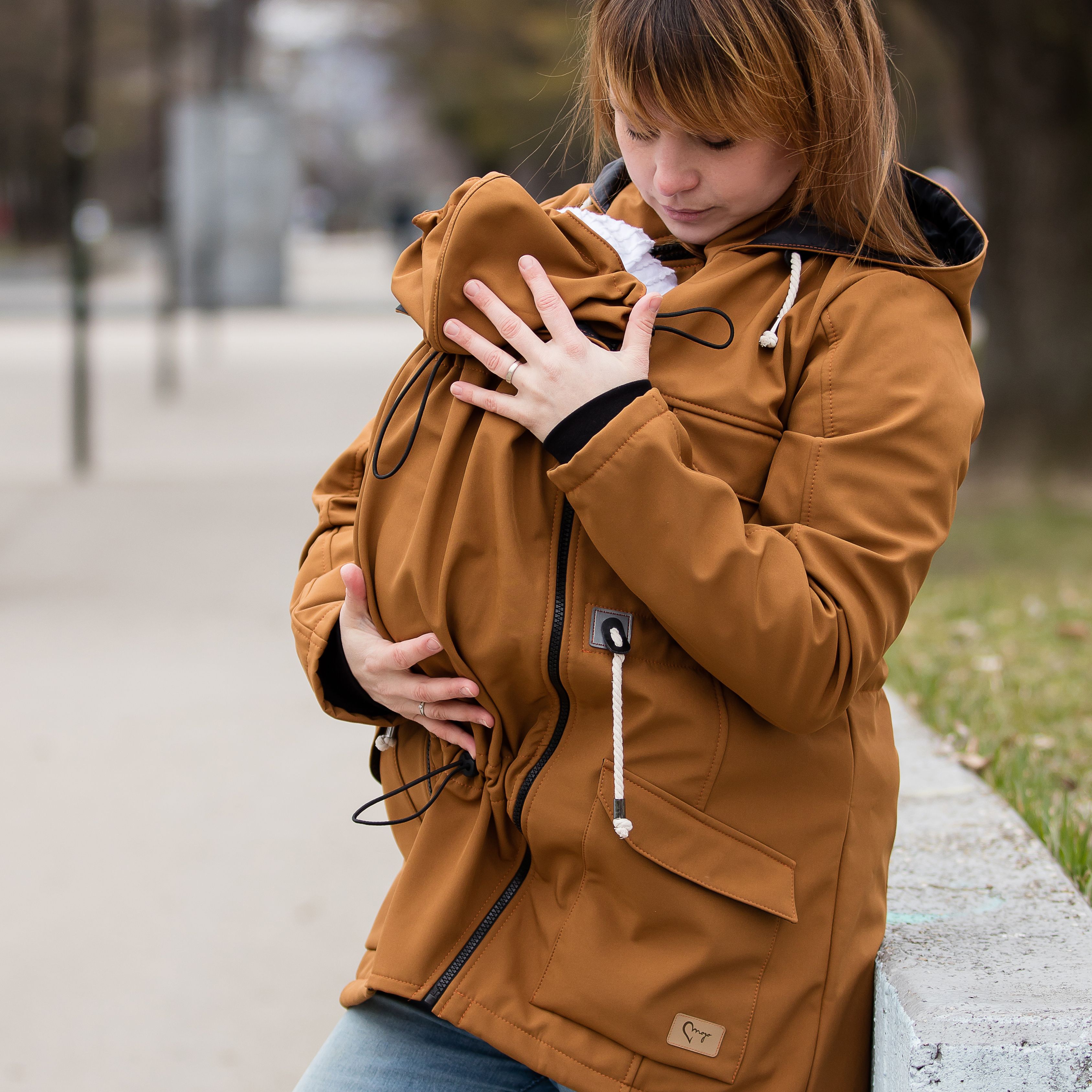 Softshellová bunda na nosenie detí Basic – Ocher | MOYO Veľkosť: M