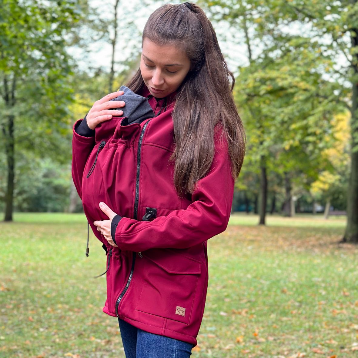 Softshellová bunda na nosenie detí Basic – Bordó | MOYO Veľkosť: M