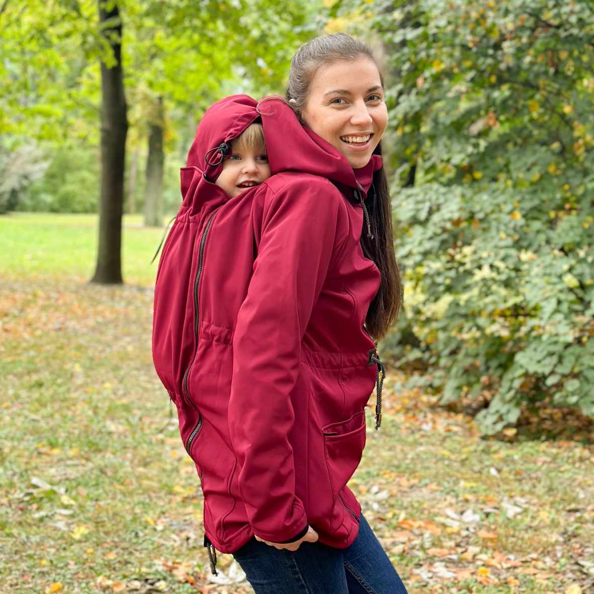 Softshellová bunda na nosenie detí Basic – Bordó | MOYO Veľkosť: M