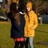 Dámska zimná bunda na nosenie Mustard