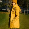 Dámska zimná bunda na nosenie Mustard