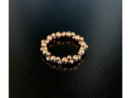 POZLACENÝ STŘÍBRNÝ PRSTÝNEK DOUBLE BUBBLES