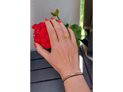 POZLACENÝ STŘÍBRNÝ PRSTÝNEK DOUBLE BUBBLES