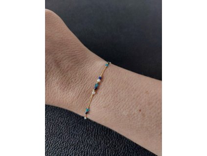 Náramek mix modrých minerálů