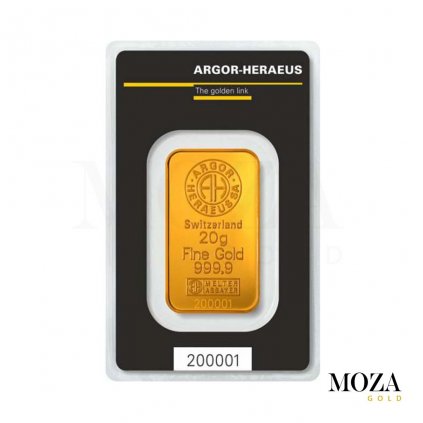 Investičné zlato - tehlička 20 g - ARGOR-HERAEUS