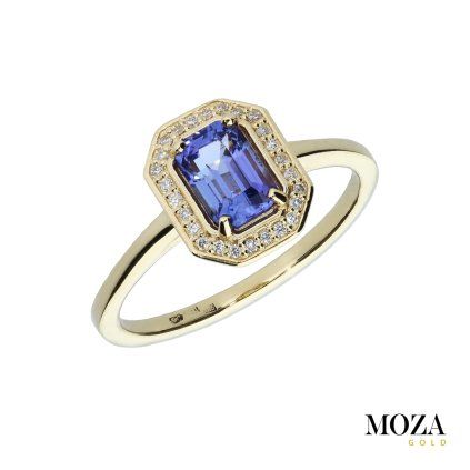 Diamantový prsteň s tanzanitom MG1682