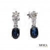 Diamantové náušnice so zafírom MG2570