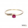 Diamantový prsteň s rubínom MG1177