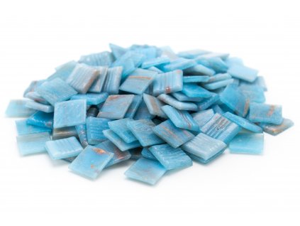 Mozaika sklenená modrá zlatavá 20x20mm