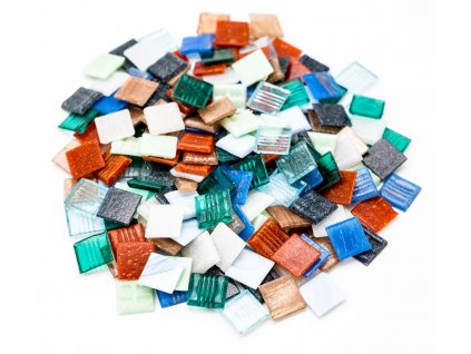 Mozaika sklenená mix farieb 20x20mm