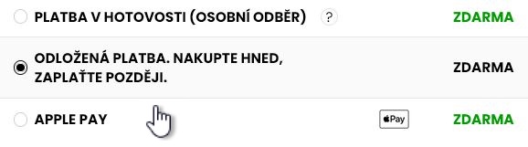 Nakupte hned, zaplaťte později