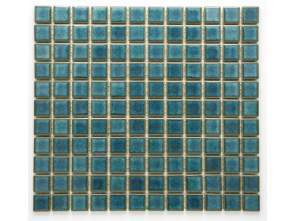 MC25 005 keramická mozaika zelená 25x25mm
