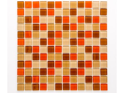 MGC 015 skleněná mozaika oranžová 23x23mm