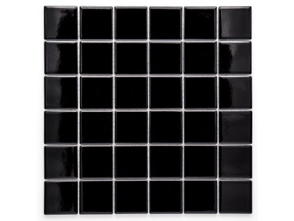 MC48 005 keramická mozaika černá 48x48mm