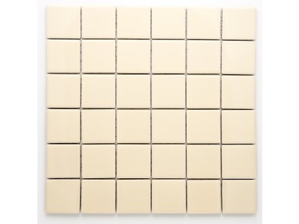 MC48 006 keramická mozaika krémová 48x48mm