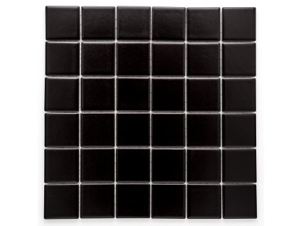 MC48 010 keramická mozaika černá 48x48mm