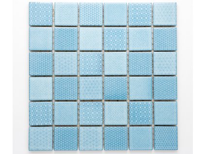 MC48 015 keramická mozaika modrá 48x48mm