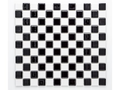 MC25 012 keramická mozaika šachovnice 25x25mm