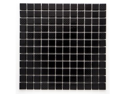 MC23 016 keramická mozaika černá 23X23mm