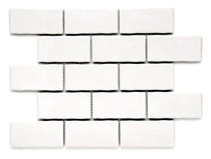 Keramická mozaika bílá 50x100mm
