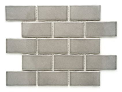 Keramická mozaika šedá 50x100mm