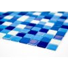 MGC 039 skleněná mozaika fosforeskující modrobílý mix 23x23mm