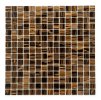 Skleněná mozaika hnědá zlatavá 20x20mm