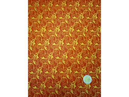 Vánoce - zlaté spirálky,filigrán na červené2590-12