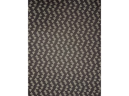 Úplet s vlasem, bílé kotvičky na tm.modré