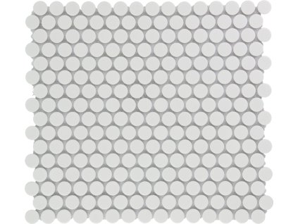 Keramická mozaika FIN Mozaika KOLEČKA White Mat
