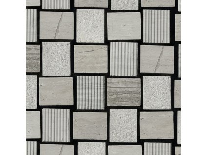 Kamenná mozaika LINEA ITALIA Mozaika Canvas Wooden White