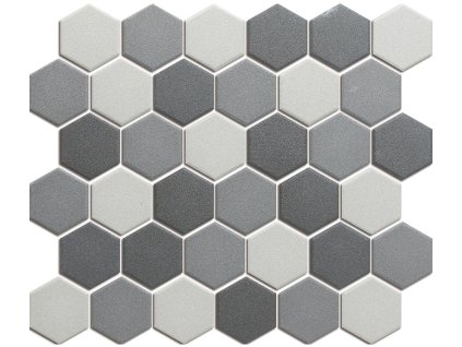 Keramická mozaika The Mosaic Factory Mozaika HEX 5 Dark Grey Mix