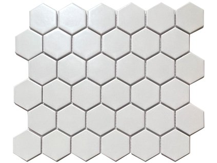 Keramická mozaika FIN Mozaika HEXAGON 5 Bílá Mat