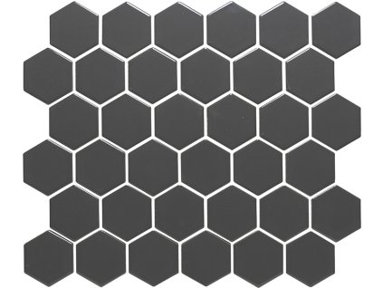 Keramická mozaika The Mosaic Factory Mozaika HEX5 Grey Glossy